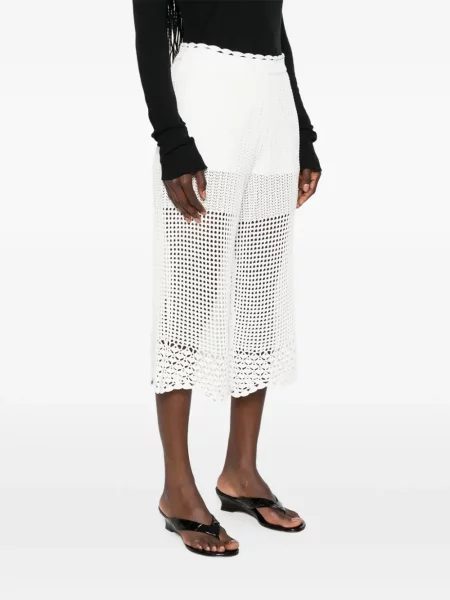 Pantaloni Iro tricotate alb