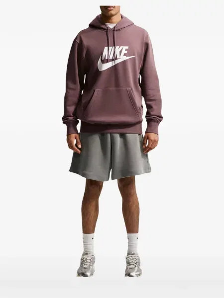 Флийс бягане панталон Nike с принт червено
