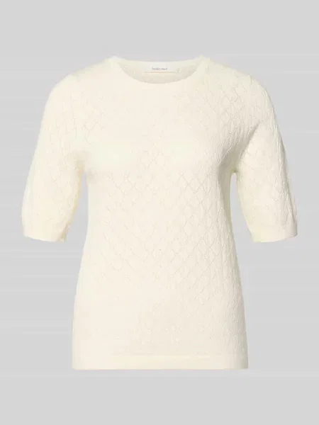T-shirt w kroju regular fit o wyglądzie burnout model HELEN' Selected Femme biała