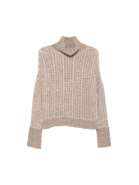 Sweter z golfem Antonelli Firenze beżowy
