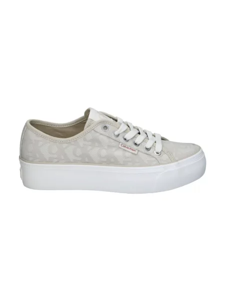 Tenisice Calvin Klein Jeans Vulc Flatf Jacquard Aop bež