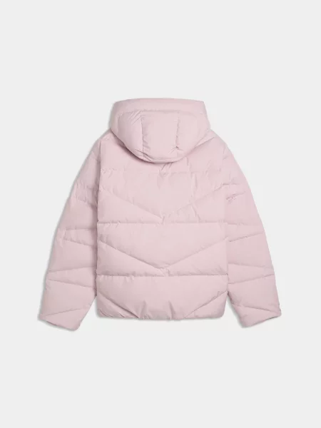 Пуховик Puma с капюшоном розовый