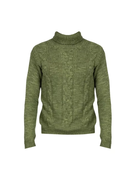 Sweter z golfem Xagon Man zielony