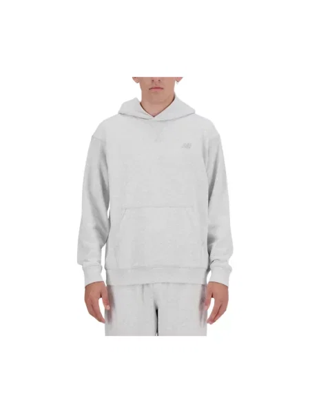 Bluza z kapturem New Balance z kapturem frotte szara