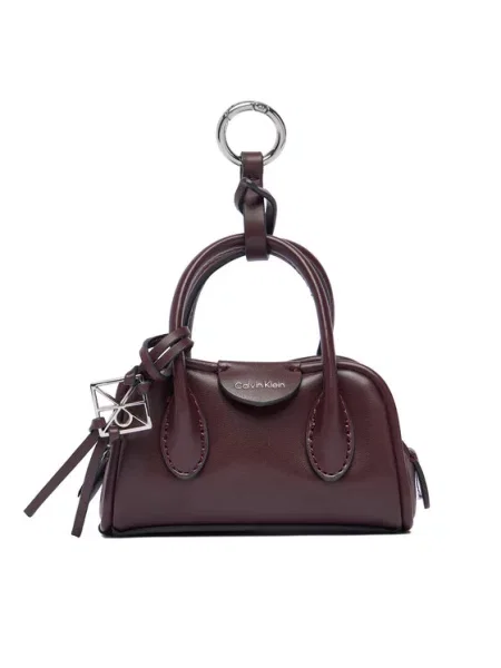Calvin Klein Kulcstartó Emblem Trio Mini Bag Charm Bordó