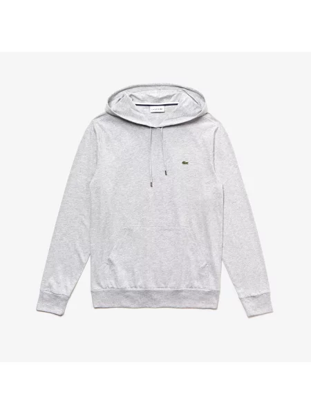 Lacoste Bluza Z Kapturem I Bawełnianą Dżersejową Bluzą Lacoste szara