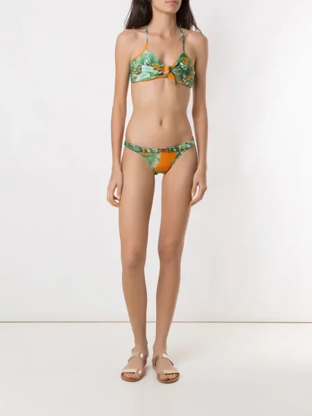 Gėlėtas raštuotas bikinis Amir Slama žalia