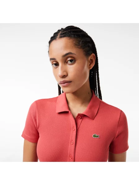 Lacoste Koszulka Polo Slim Fit Z Bawełny Organicznej różowa