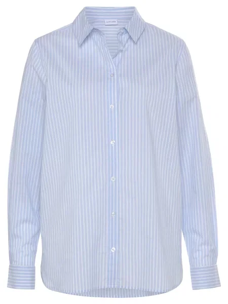 BUFFALO Bluză albastru deschis alb