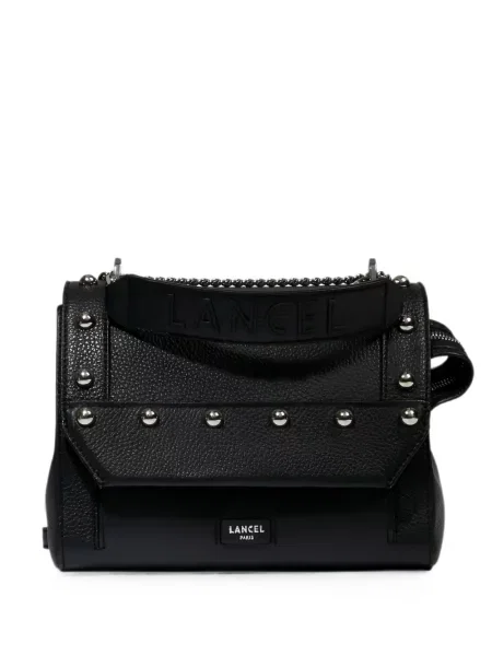 Body Lancel din piele cu tepi negru