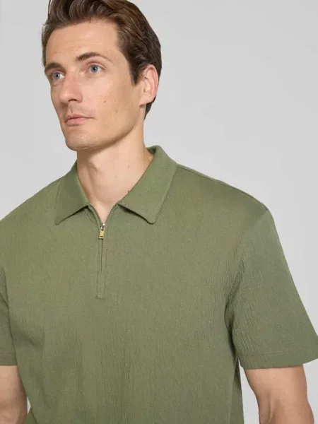Koszulka polo o kroju regular fit z krótkim zamkiem błyskawicznym Mcneal