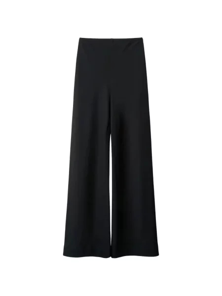 Pantaloni palazzo Staud din crep negru