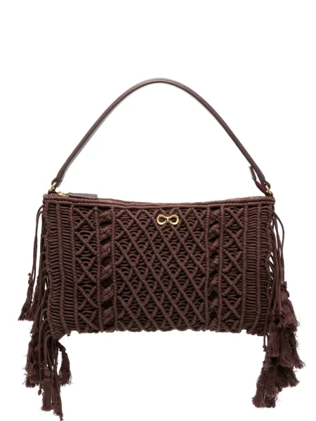 Geantă de mână Twinset cu autograf maro