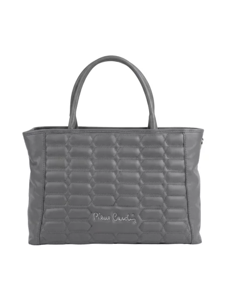 Shopperka Pierre Cardin skórzana szara