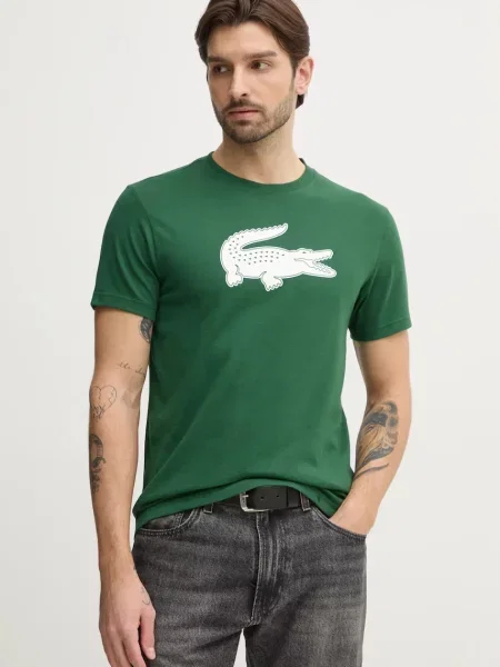 Тениска Lacoste с принт зелено