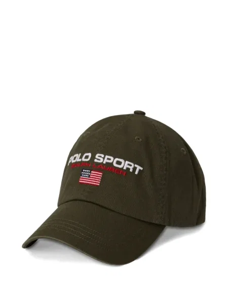 Μικρός κασκέτο Polo Ralph Lauren με χαμηλή μέση υφαίνω διαγωνίως πράσινο