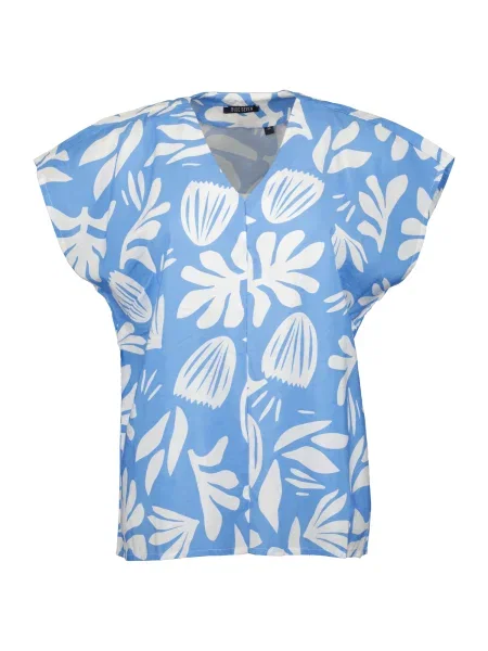 BLUE SEVEN Bluză azur alb