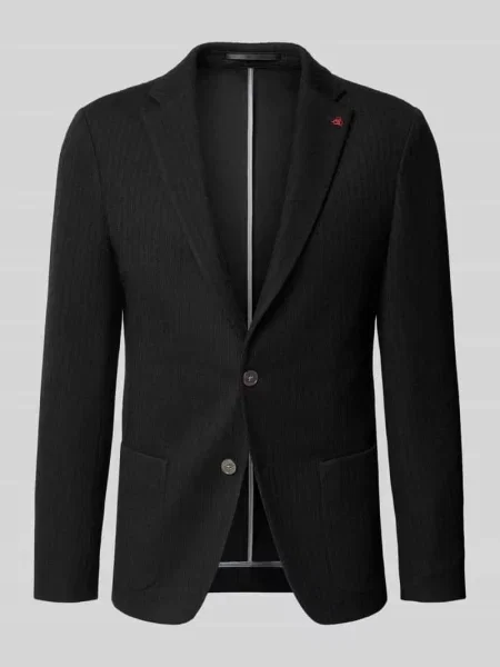 Marynarka z naszywanymi w kroju slim fit Roy Robson czarna