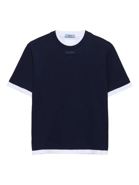 Tricou Prada cu autograf albastru