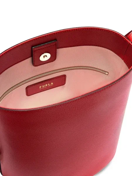 Geanta de piele Furla din piele roșu