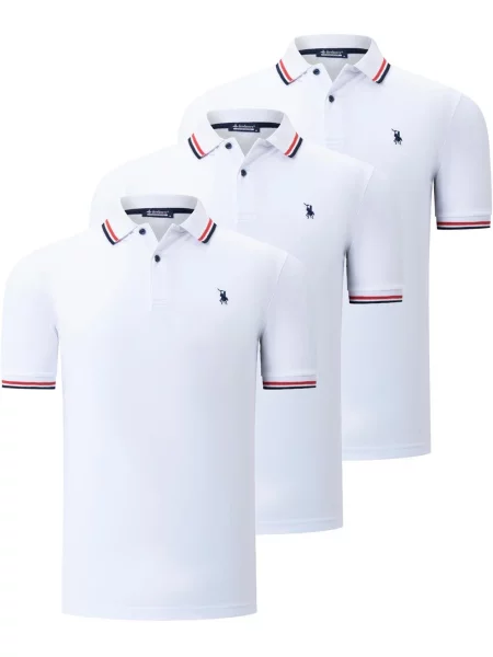 Tricou polo Dewberry alb