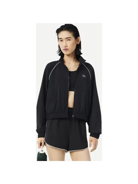 Kurtka Lacoste Water-Repellent Contrast 36 czarny