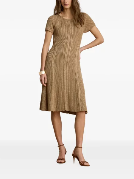 Rochie midi Lauren Ralph Lauren tricotate