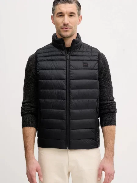BOSS Orange vestă pentru bărbați negru