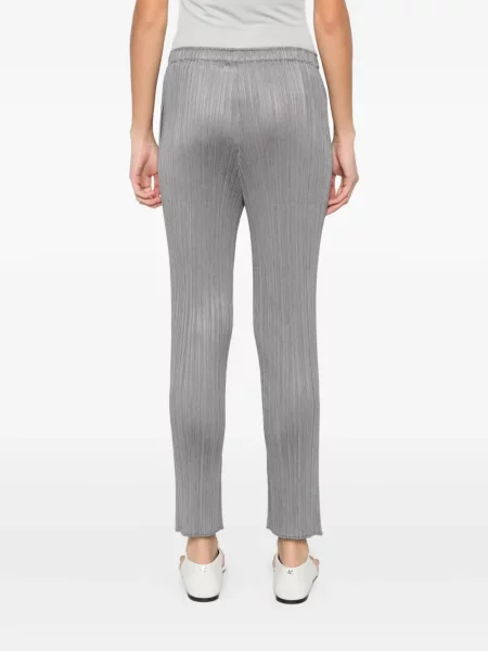 Pantaloni Pleats Please Issey Miyake plisate gri