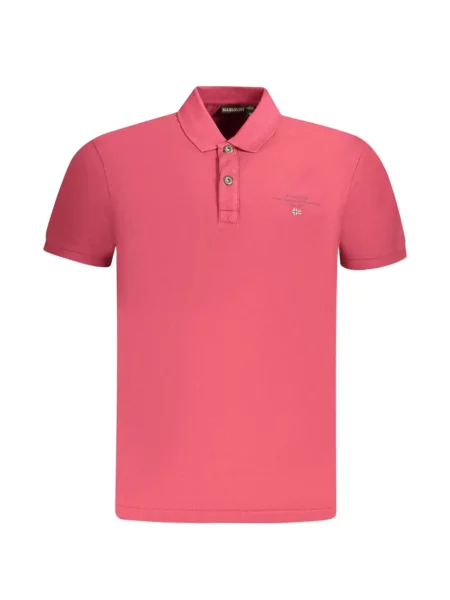 Tricou polo Napapijri cu broderie roz