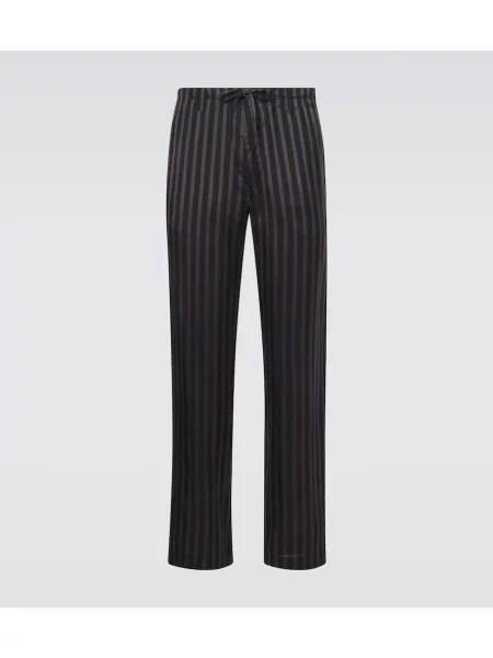 Pantaloni Dries Van Noten albastru