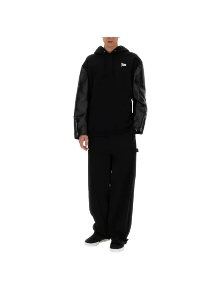 Bluza z kapturem Junya Watanabe z kapturem z nadrukiem czarna