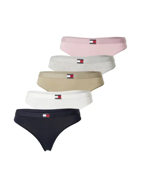 Tommy Hilfiger Underwear Tanga bej / albastru marin / gri amestecat / roz alb