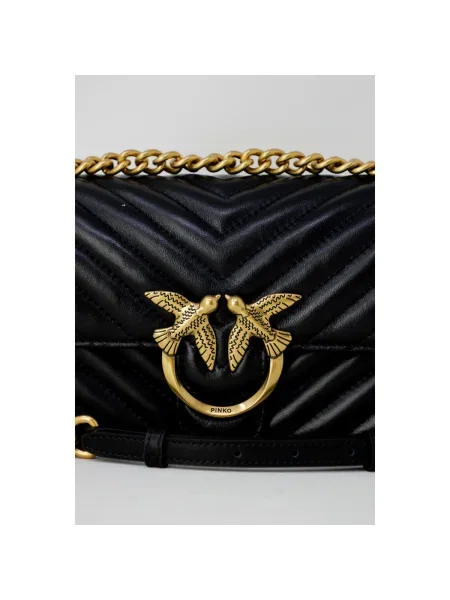 Geanta crossbody Pinko din piele negru