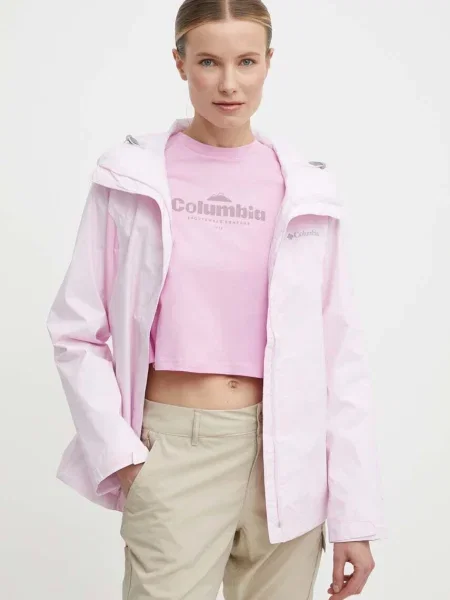 Columbia geaca Arcadia II femei roz de tranzitie verde