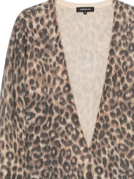 Cardigan Barbara Bui cu imagine cu model leopard maro