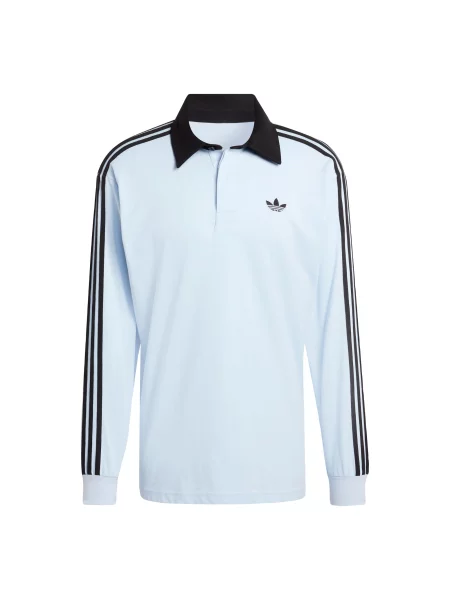 ADIDAS ORIGINALS Majica RUGBY LONGSLEEVE svetlo modra črna