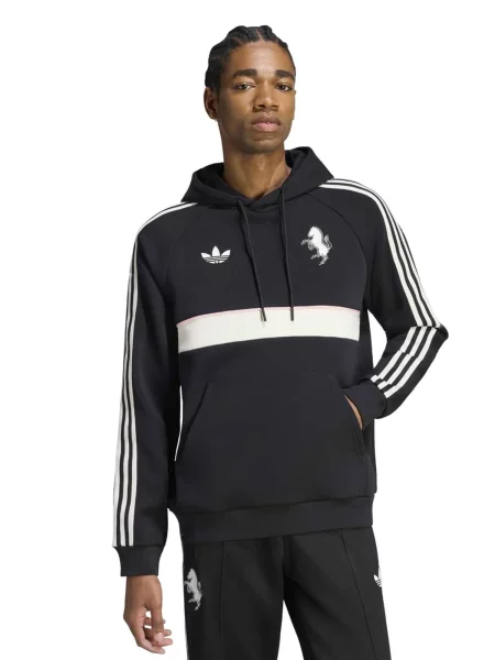 ADIDAS PERFORMANCE Športová mikina JUVE ružová / čierna biela