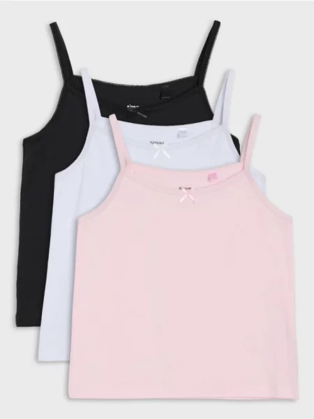 Sinsay tílka 3 pack bílá