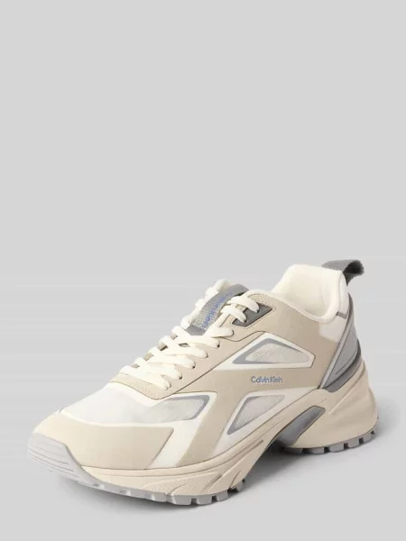 Buty Calvin Klein Hike Run Ckstripe Ripst oatmeal/marshmallow/cloudburst beżowe