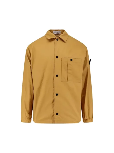 Koszula Stone Island casual z kamieniami żółta
