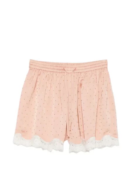 Stras pantaloni scurți Sandro din dantelă