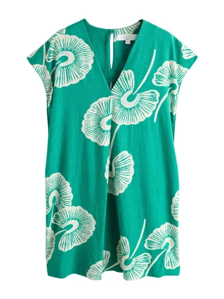 Next Rochie ecru verde