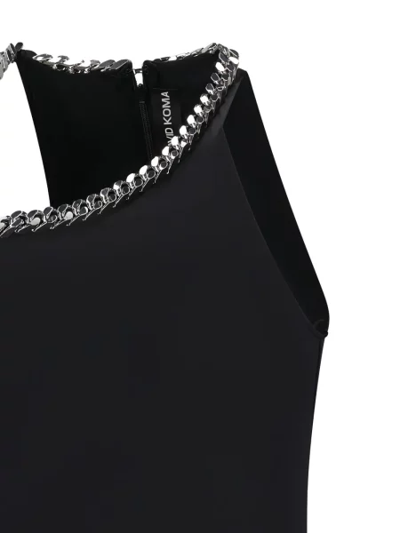 Body David Koma na jednym ramieniu czarny