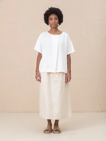 Лляна Футболка HankaKohana Marisa молочний