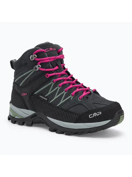 Trekové boty CMP Rigel Mid Wp anthracite/mineral green šedé