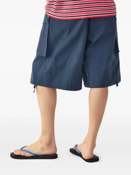 Pantaloni scurți cargo Tomboy cu cordon albastru