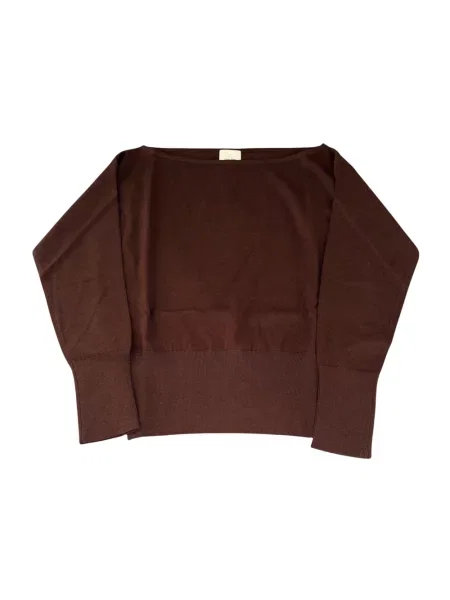 Sweter Calvin Klein wełniany brązowy