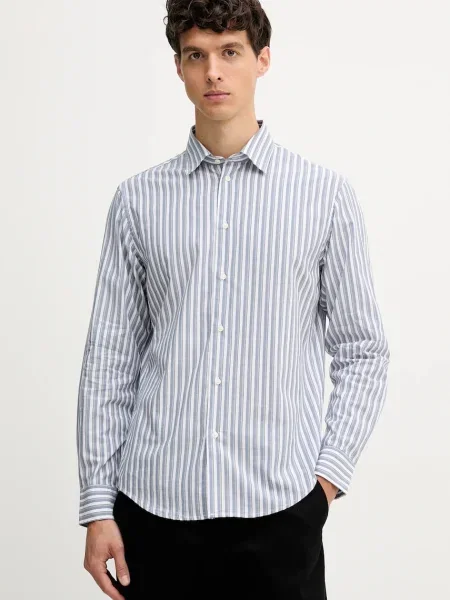 Košile United Colors of Benetton regular s klasickým límcem modrá