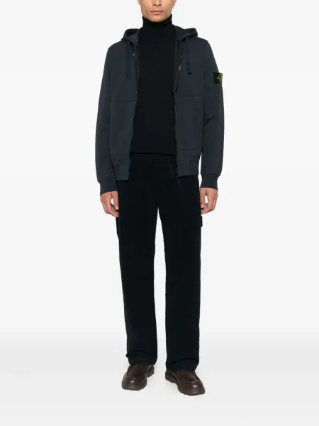 Pantaloni Stone Island cu strasuri negru